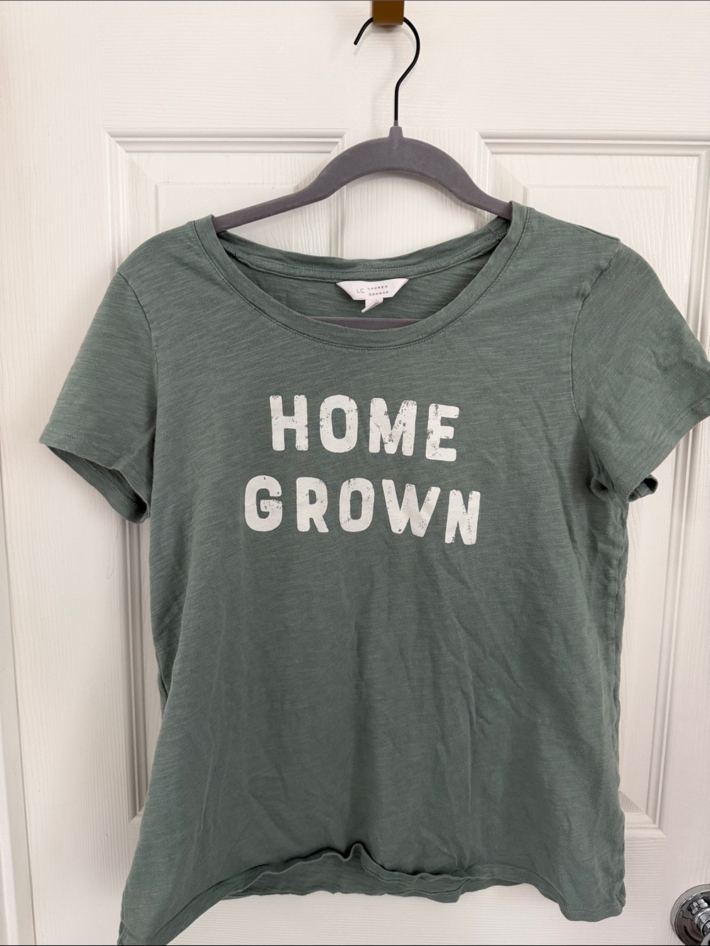 LC Lauren Conrad Sage Green Graphic Tee